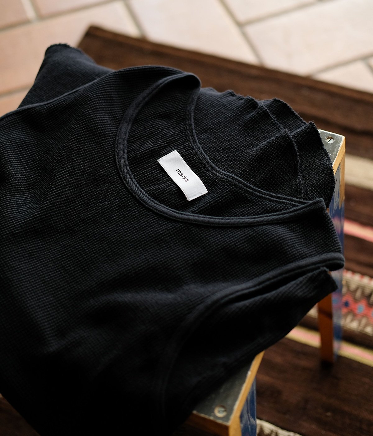 【ONLY ARK】Exclusive WAFFLE TANK TOP - plain-