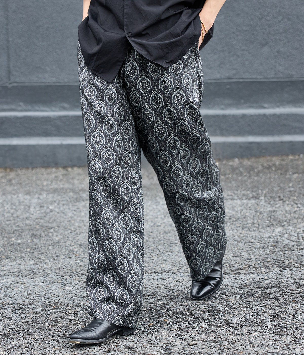 別注 WIDE LEG SILK PANTS