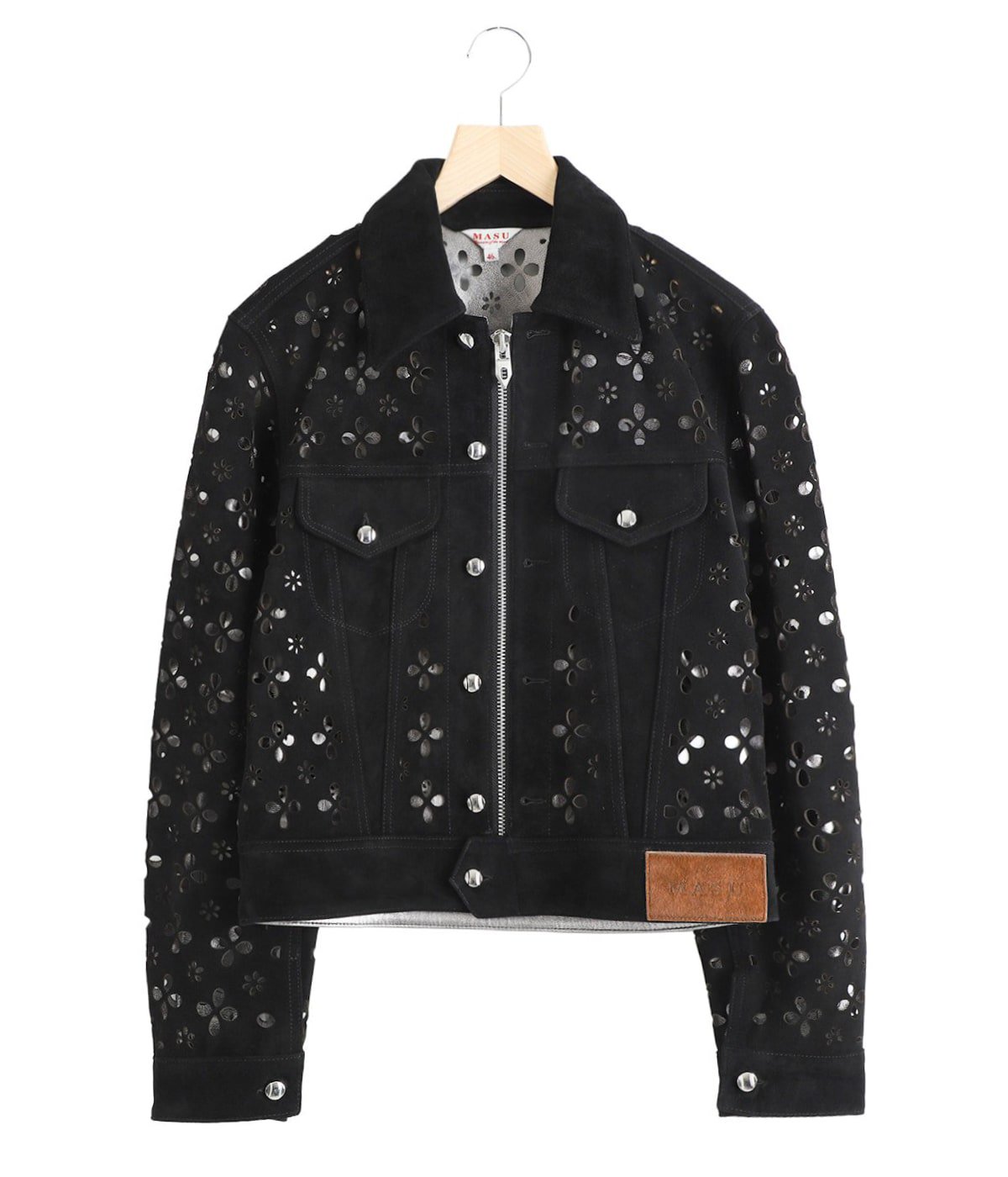 design flower leather jacket レザージャケット FLOWER HOLE LEATHER JACKET | MASU(エムエーエスユー