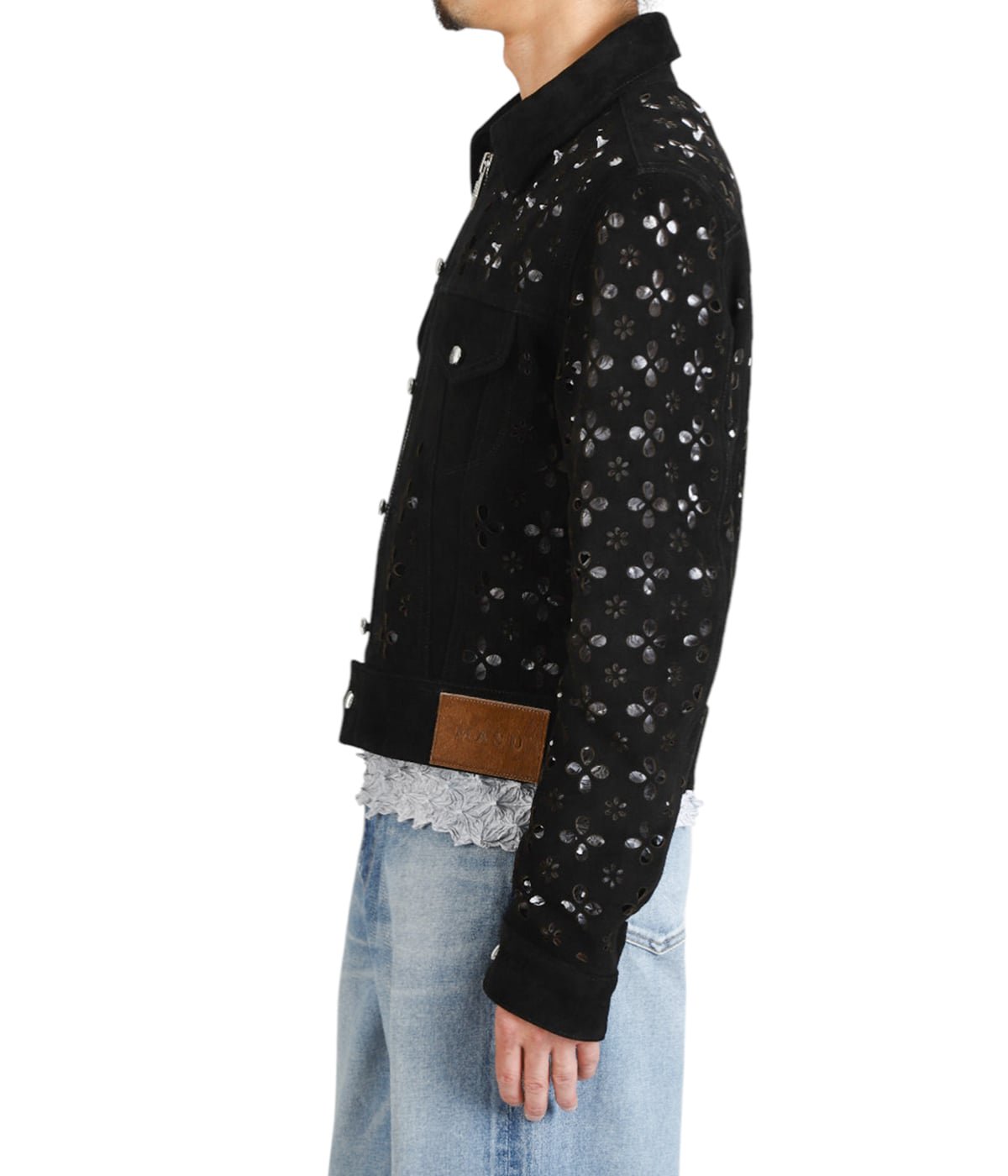 FLOWER HOLE LEATHER JACKET | MASU(エムエーエスユー