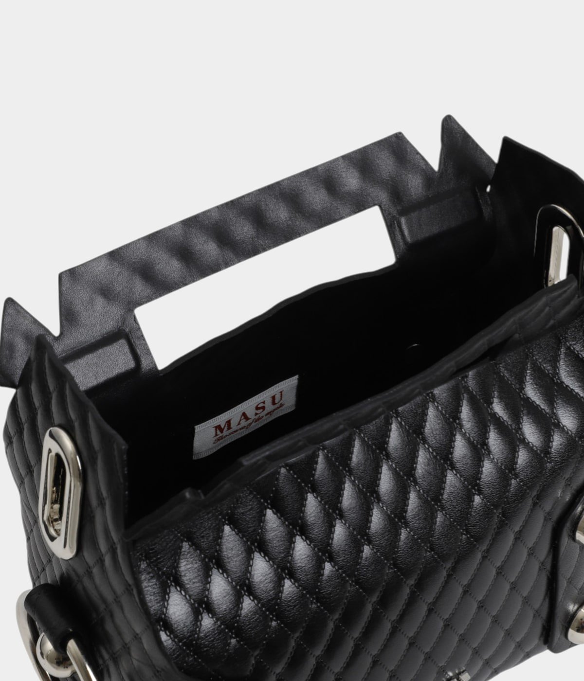 MASU LEATHER CAKE BAG(大)     数回使用 エムエーエスユー MASU Leather Cake Bag （BLACK