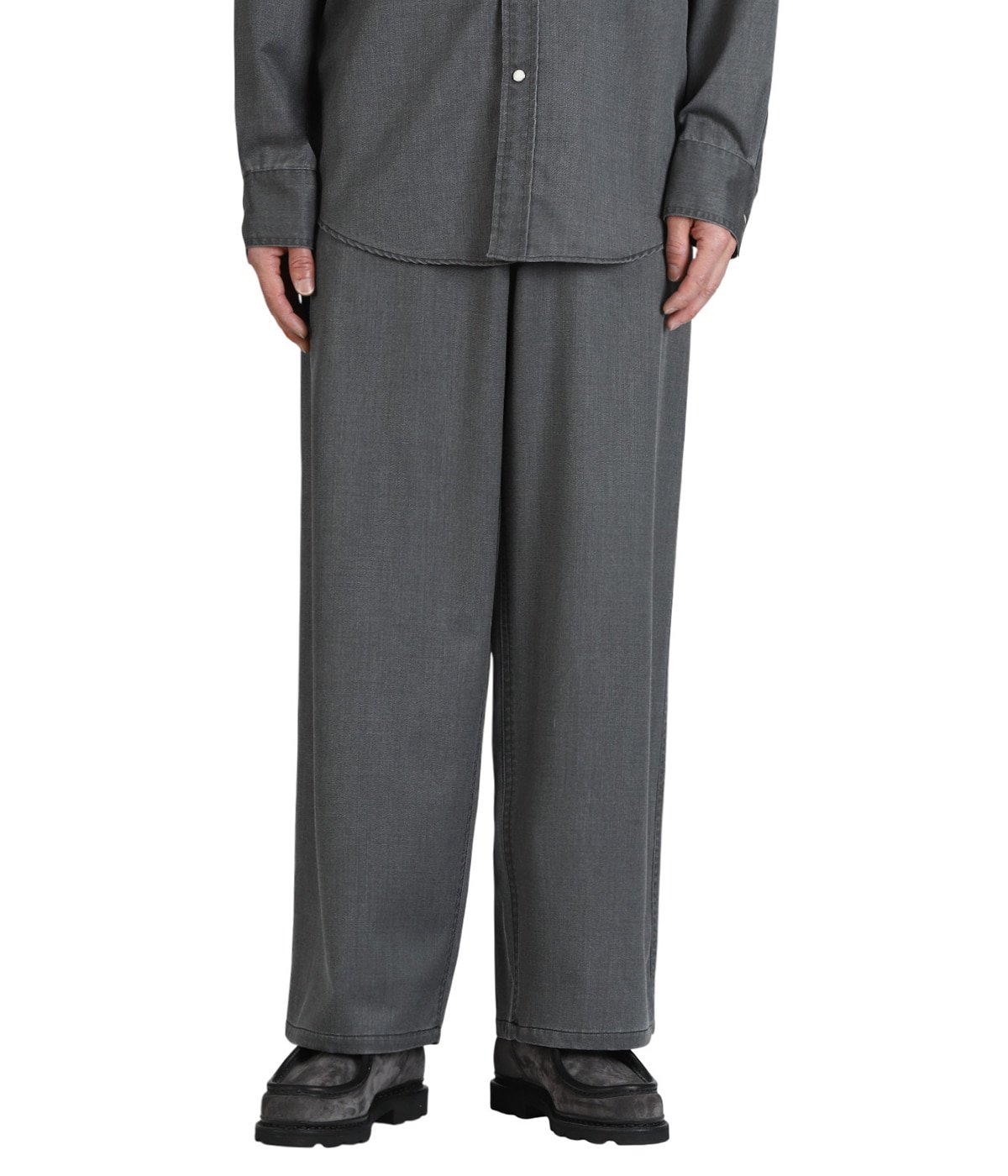 WORK PANTS -WASHABLE 2/72 WOOL GABARDINE PIGMENT PRINT- | marka