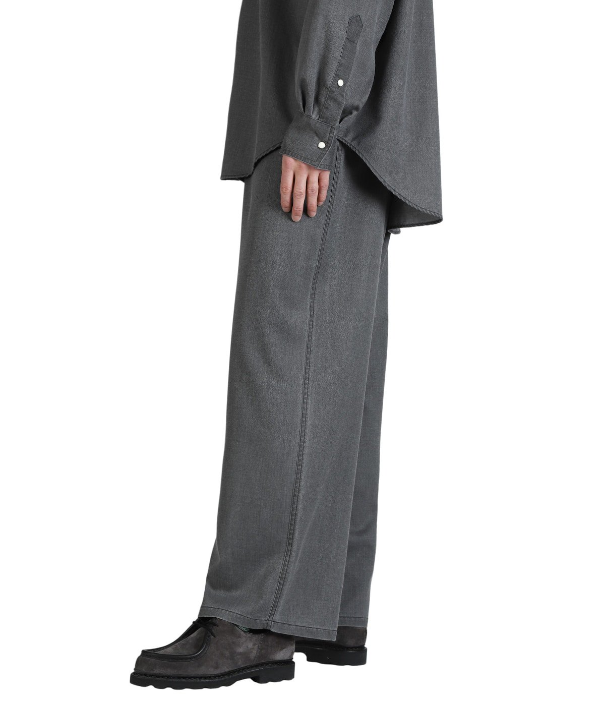 WORK PANTS -WASHABLE 2/72 WOOL GABARDINE PIGMENT PRINT- | marka