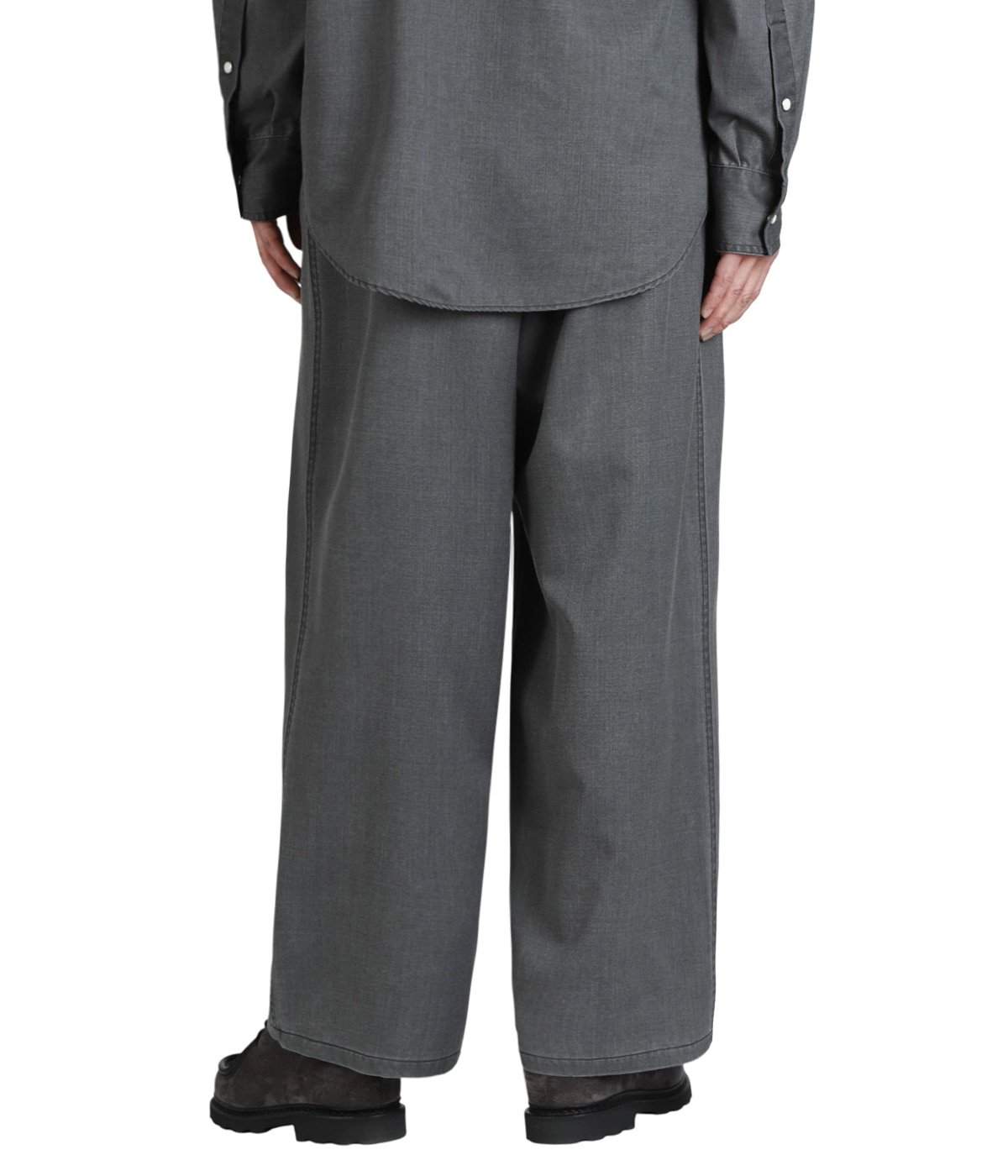 WORK PANTS -WASHABLE 2/72 WOOL GABARDINE PIGMENT PRINT- | marka
