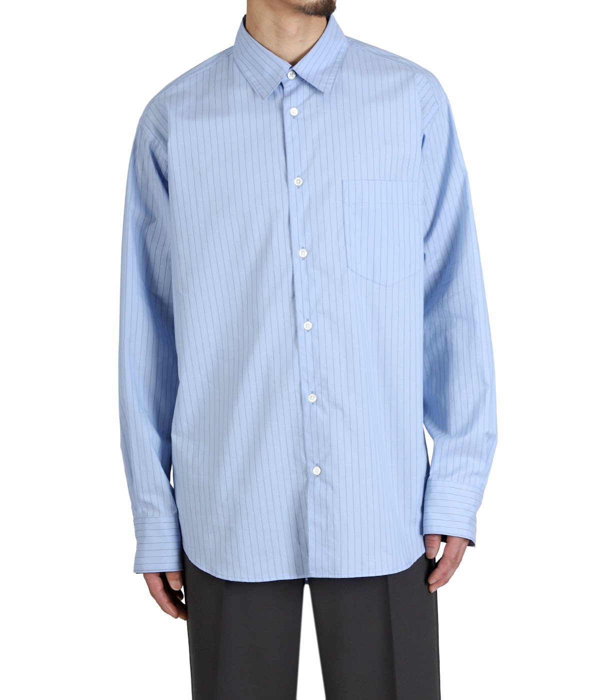 トップス marka REGULAR COLLAR SHIRT REGULAR COLLAR SHIRT -ORGANIC COTTON STRIPE- | marka(マーカ