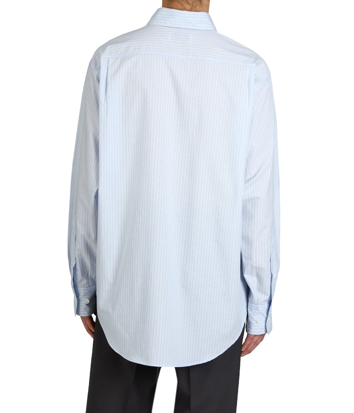 REGULAR COLLAR SHIRT -ORGANIC COTTON STRIPE- | marka(マーカ