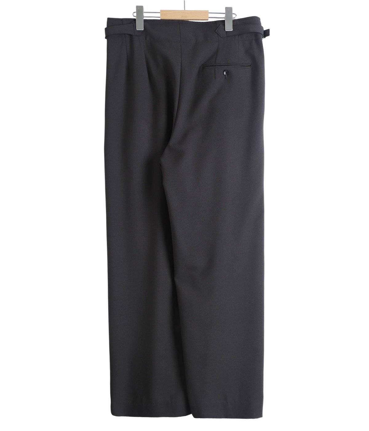 TWO TUCK MILITARY TROUSERS -RECYCLED POLYESTER NON-MULESED WOOL