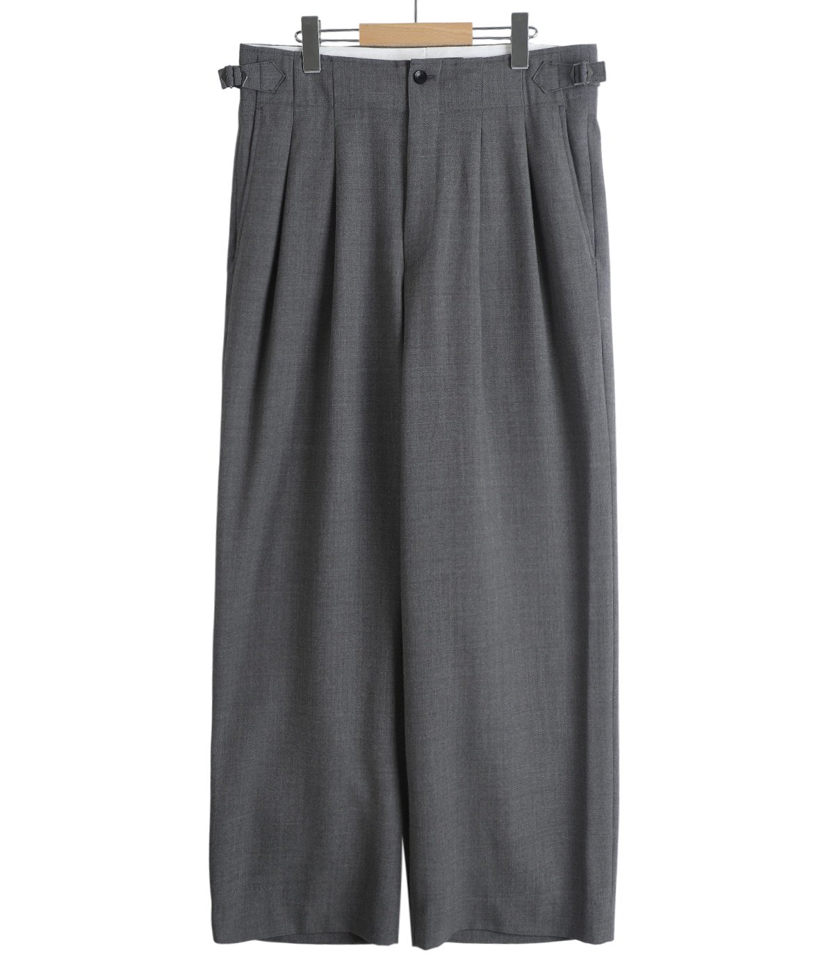 TWO TUCK MILITARY TROUSERS -RECYCLED POLYESTER NON-MULESED WOOL