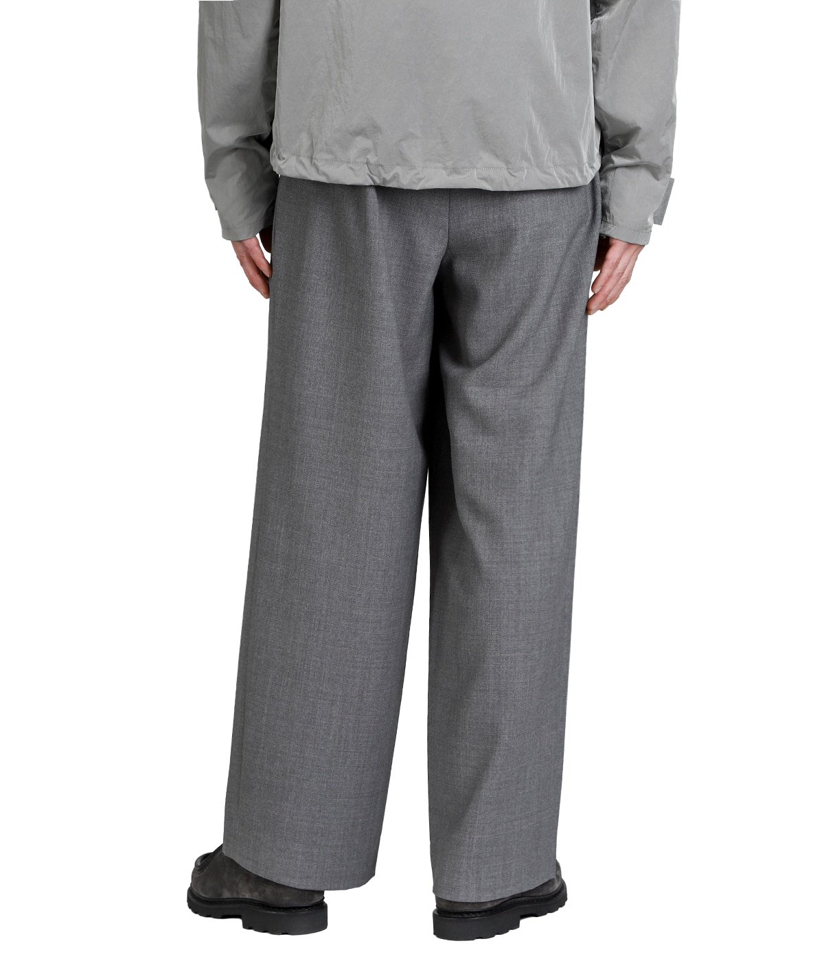 marka TWO TUCK MILITARY TROUSERS グレー M TWO TUCK MILITARY TROUSERS -RECYCLED POLYESTER NON-MULESED WOOL