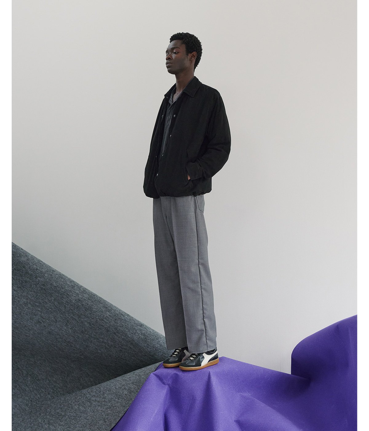 TWO TUCK MILITARY TROUSERS -RECYCLED POLYESTER NON-MULESED WOOL