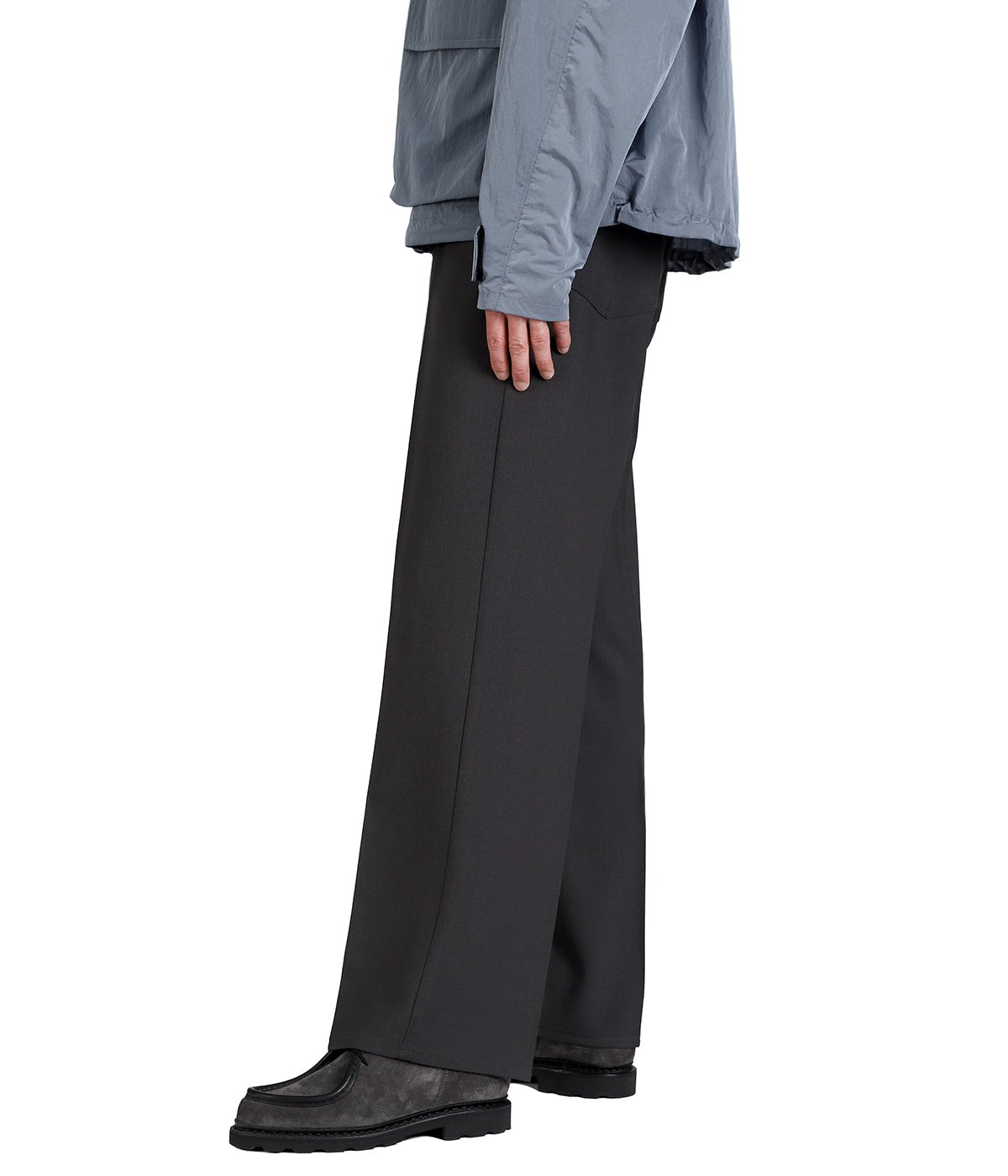 5-POCKETS TROUSERS -RECYCLED POLYESTER NON-MULESED WOOL GABARDINE