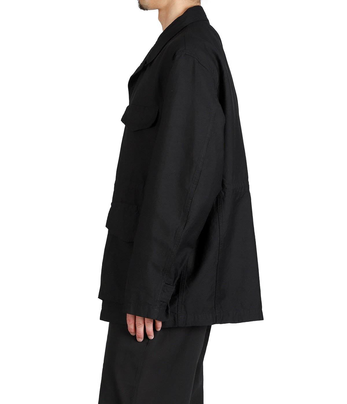 MILITARY JACKET -LINEN x ORGANIC COTTON x SILK LIGHT MOLESKIN
