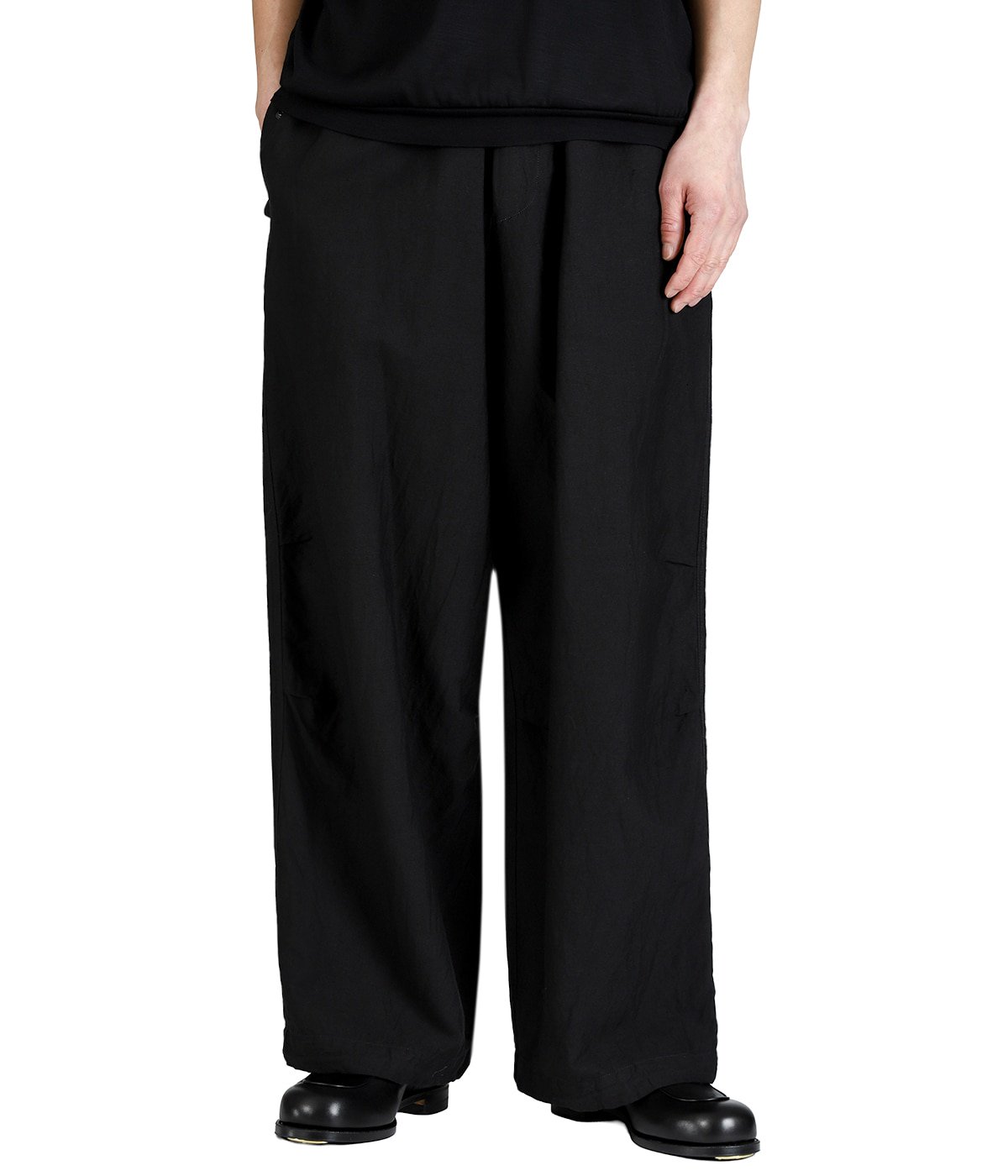 WIDE OVER PANTS -LINEN x ORGANIC COTTON x SILK LIGHT MOLESKIN