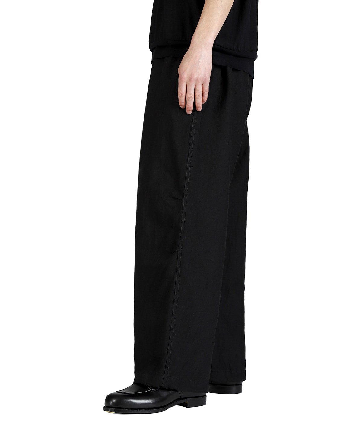 WIDE OVER PANTS -LINEN x ORGANIC COTTON x SILK LIGHT MOLESKIN