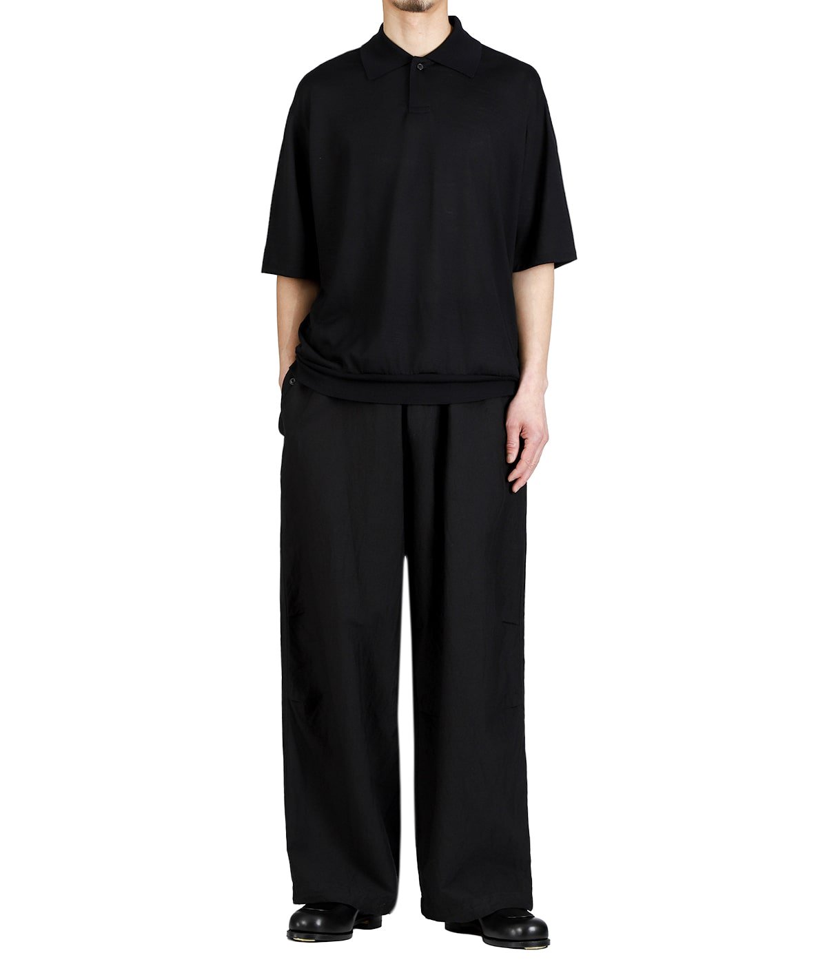 WIDE OVER PANTS -LINEN x ORGANIC COTTON x SILK LIGHT MOLESKIN