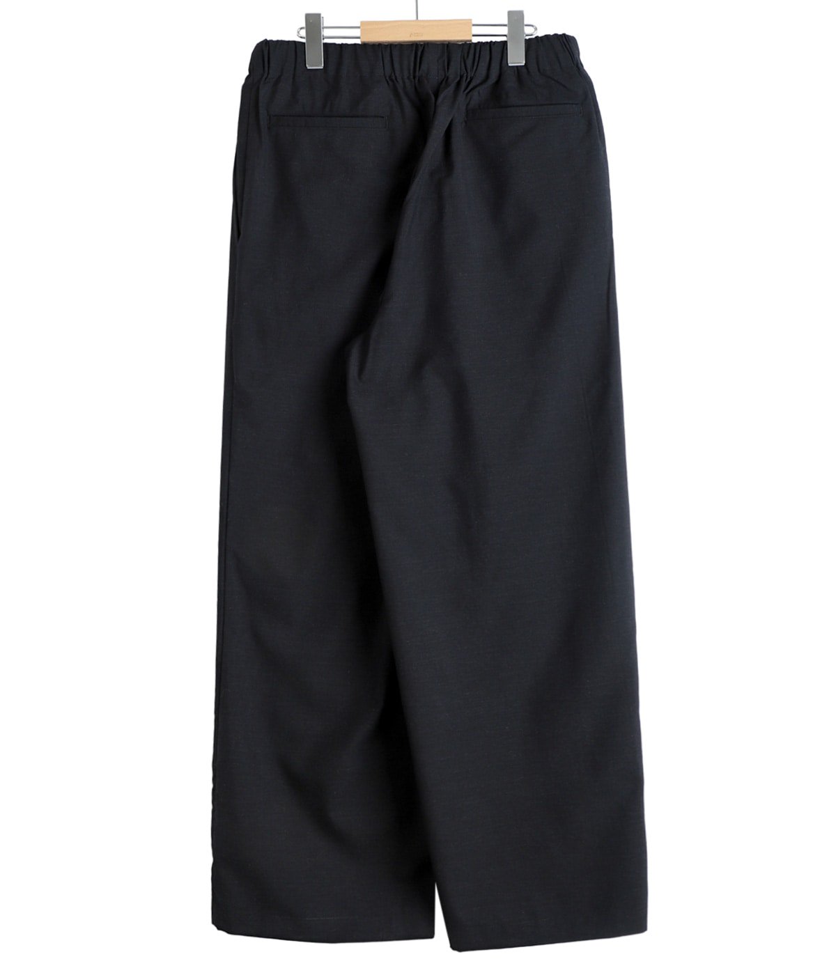 WIDE CYLINDER FIT EASY PANTS -2/72 WOOL TROPICAL WASHER - | marka