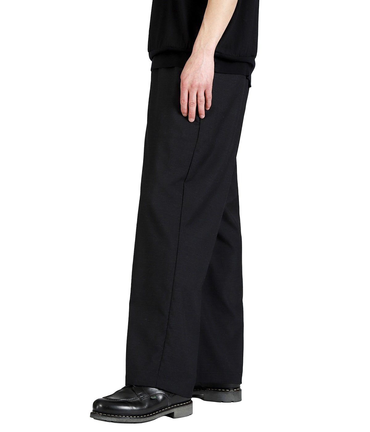 WIDE CYLINDER FIT EASY PANTS -2/72 WOOL TROPICAL WASHER - | marka