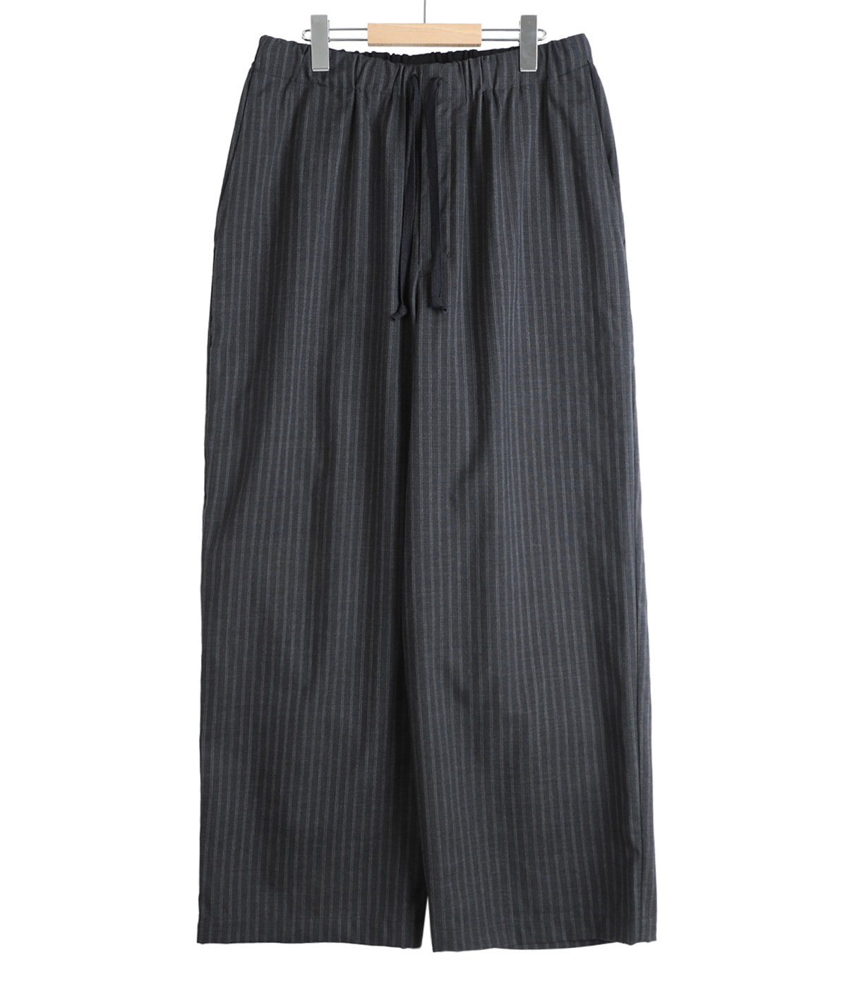 WIDE CYLINDER FIT EASY PANTS -2/72 WOOL TROPICAL WASHER - | marka