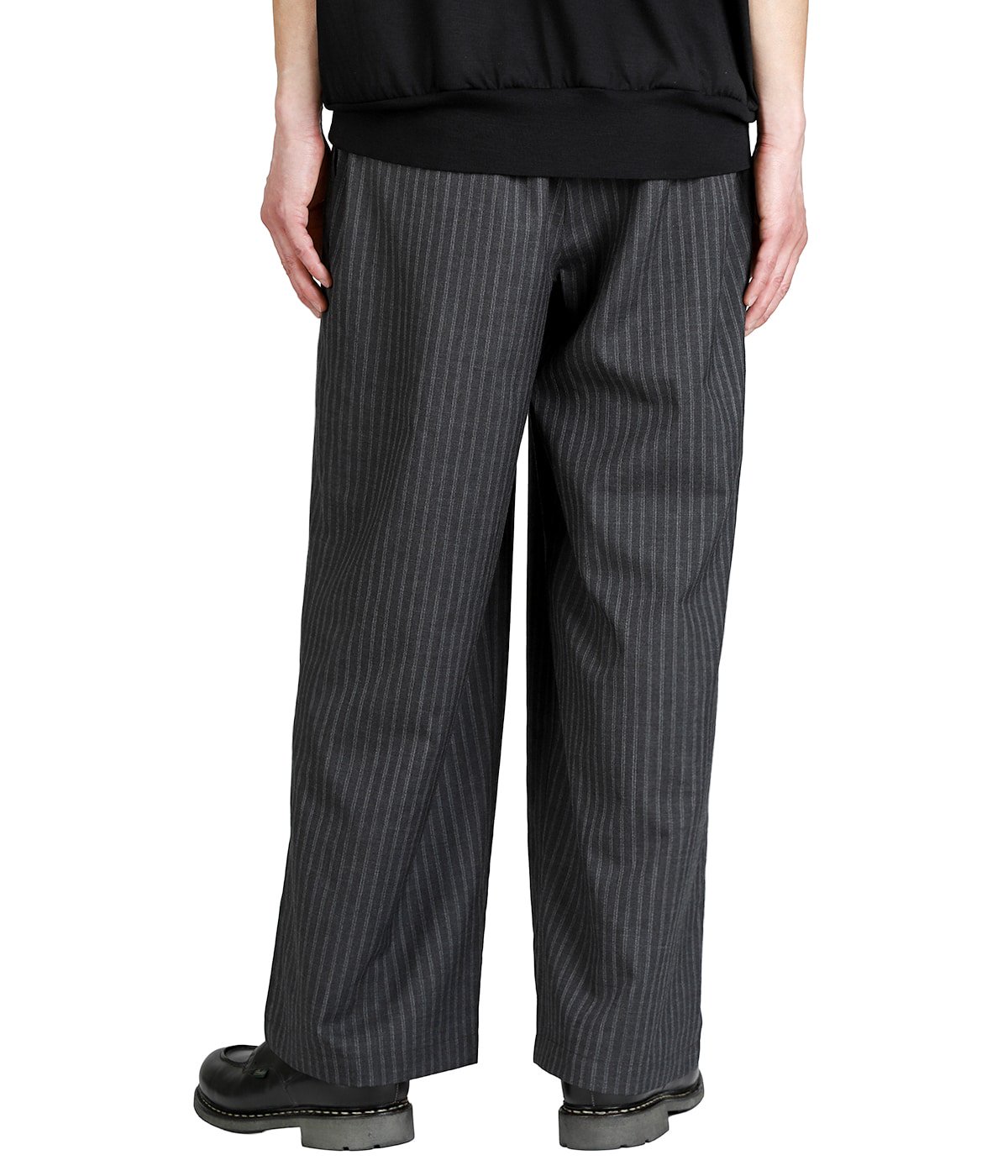 WIDE CYLINDER FIT EASY PANTS -2/72 WOOL TROPICAL WASHER - | marka