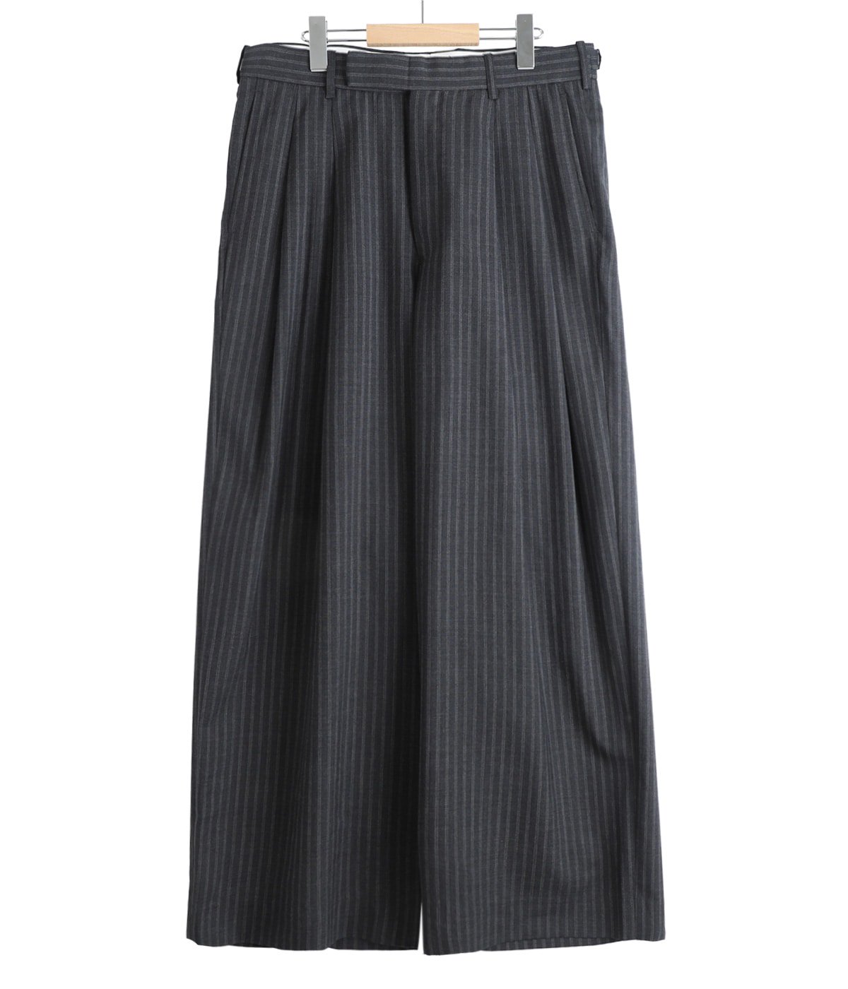 TWO TUCK BAGGY TROUSERS -2/72 WOOL TROPICAL WASHER - | marka