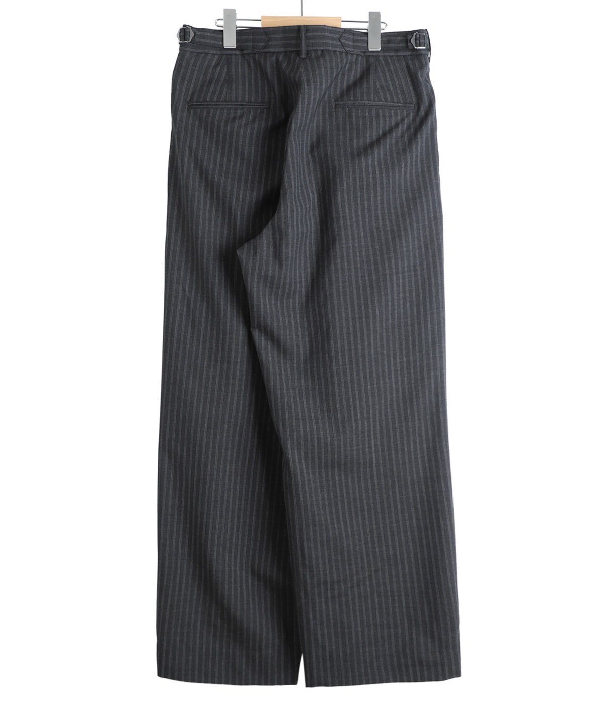 TWO TUCK BAGGY TROUSERS -2/72 WOOL TROPICAL WASHER - | marka