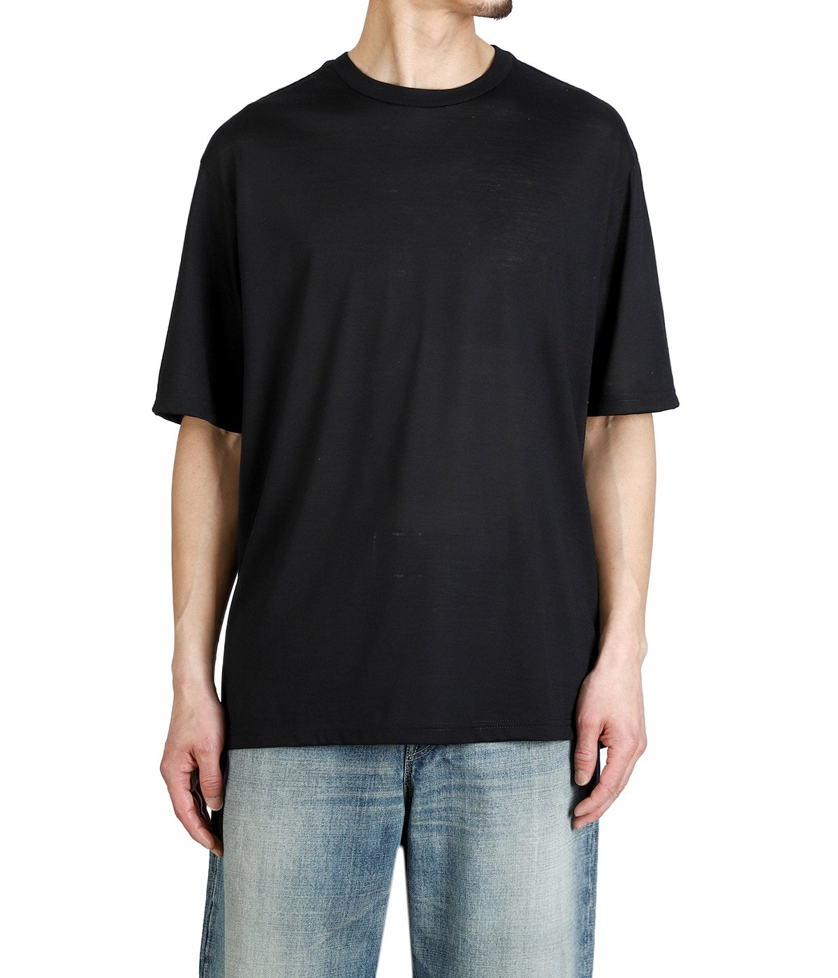 CREW NECK TEE -SUPER 120s WASHABLE WOOL SINGLE JERSEY- | marka