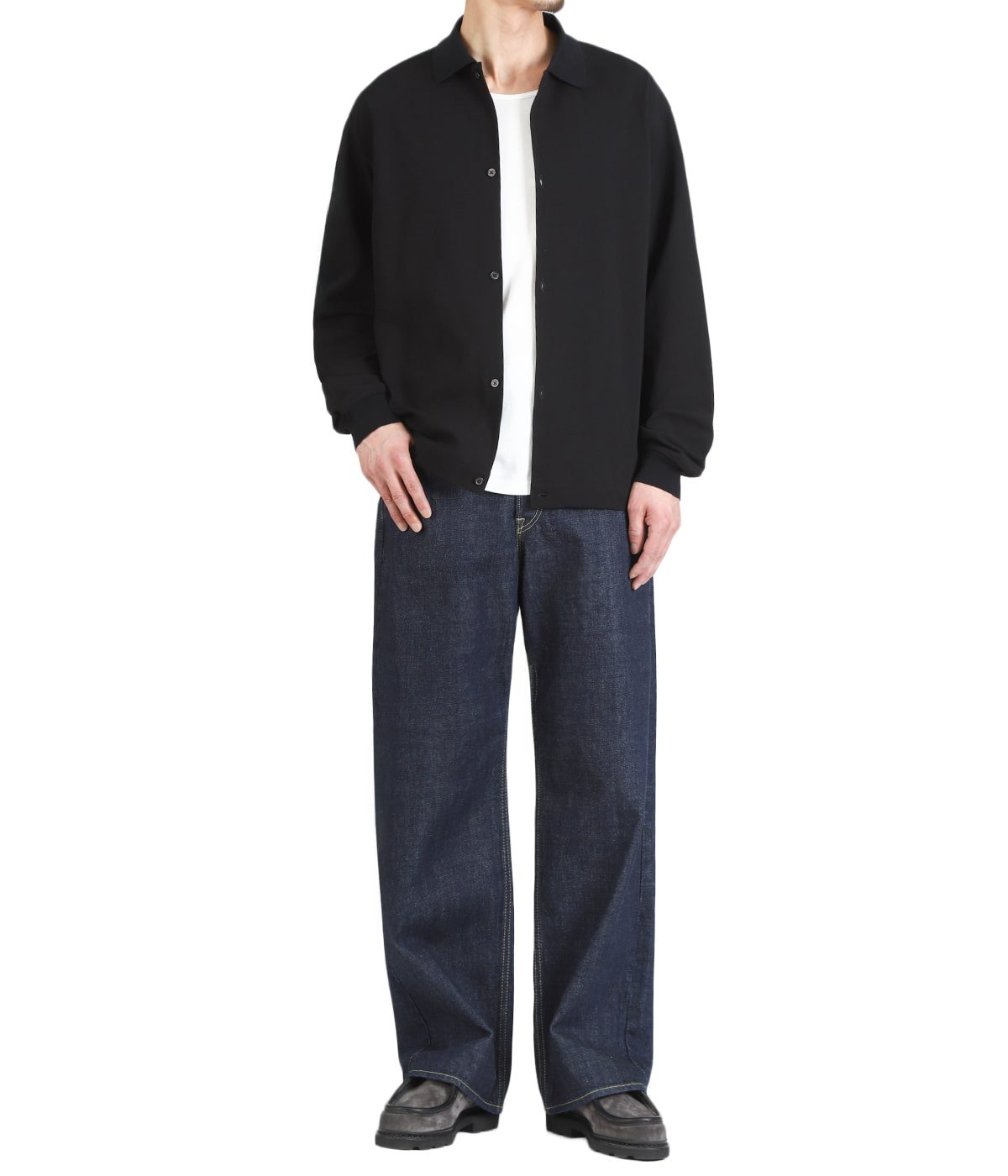 SHIRT CARDIGAN -40//1 ORGANIC COTTON HIGH TWISTED PIQUE- | marka