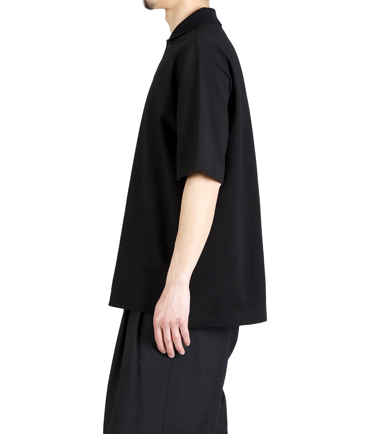 ONE BUTTON TEE S/S -40//1 ORGANIC COTTON HIGH TWISTED PIQUE