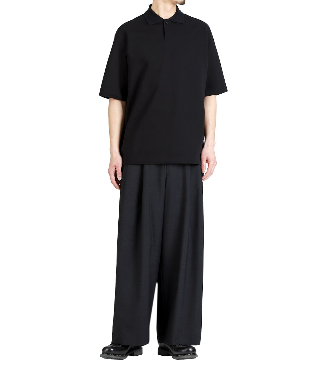 ONE BUTTON TEE S/S -40//1 ORGANIC COTTON HIGH TWISTED PIQUE