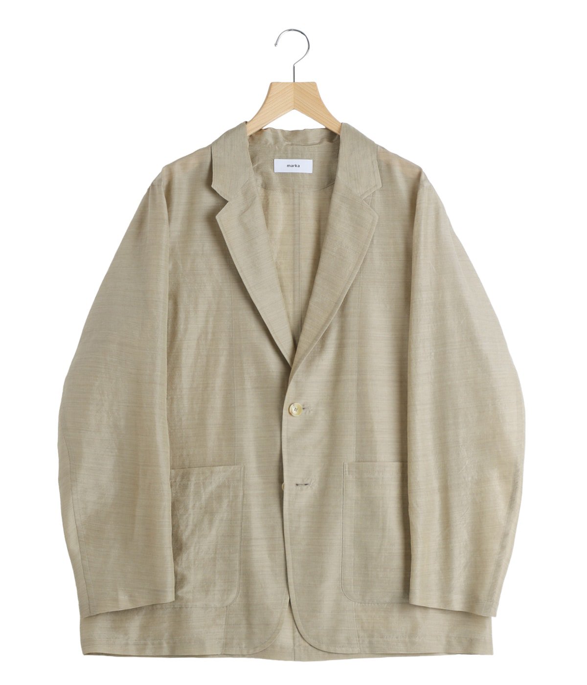 STROLL AROUND JACKET -WOOL SILK FEATHER CLOTH- | marka(マーカ