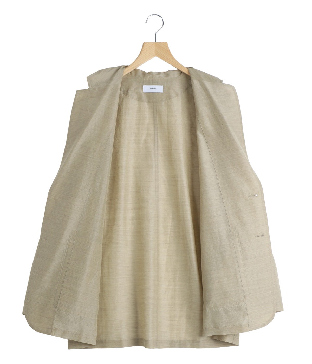 STROLL AROUND JACKET -WOOL SILK FEATHER CLOTH- | marka(マーカ