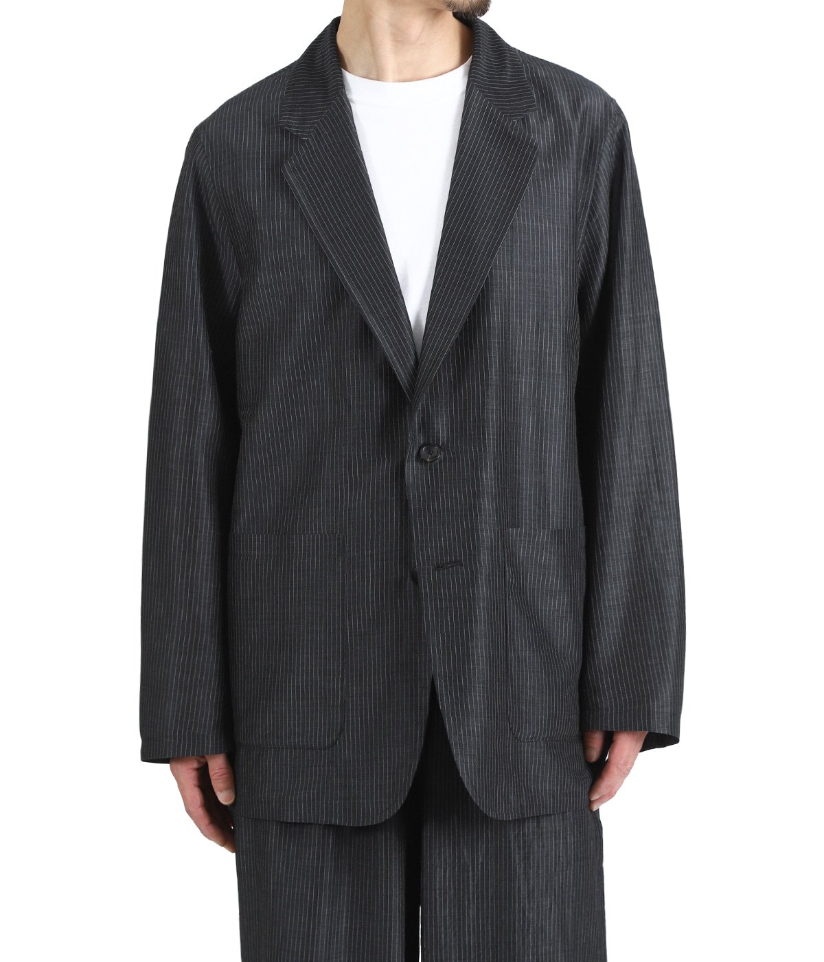 STROLL AROUND JACKET -WOOL SILK FEATHER CLOTH- | marka(マーカ
