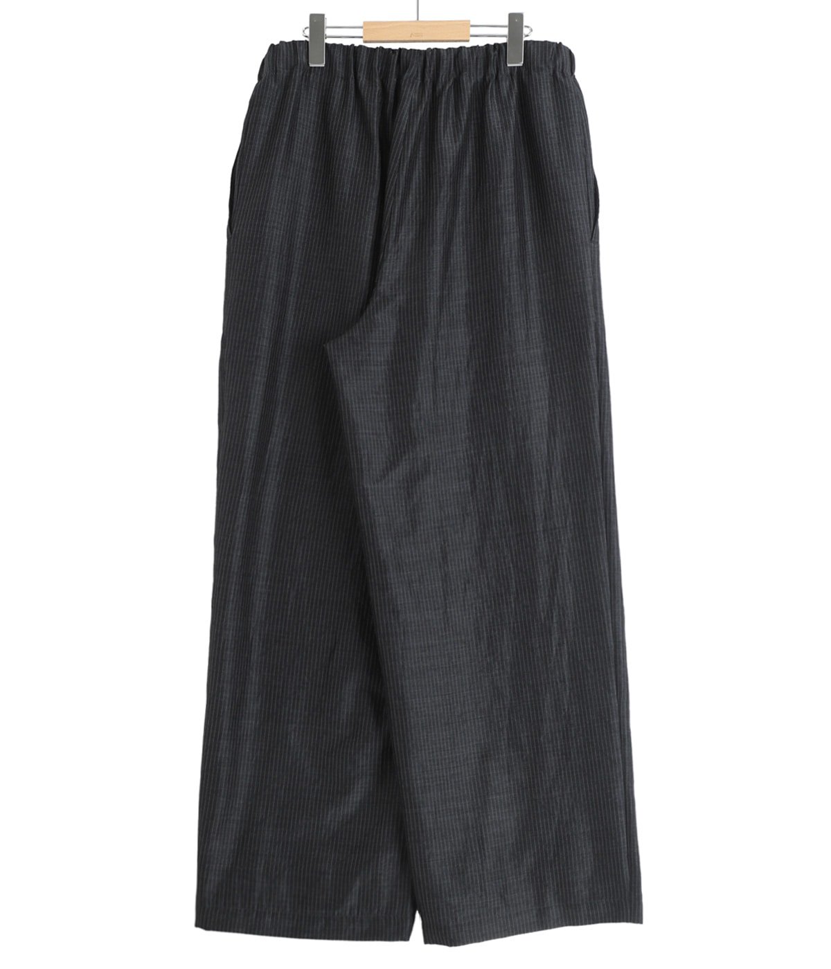 WIDE CYLINDER FIT EASY PANTS -WOOL SILK FEATHER CLOTH- | marka