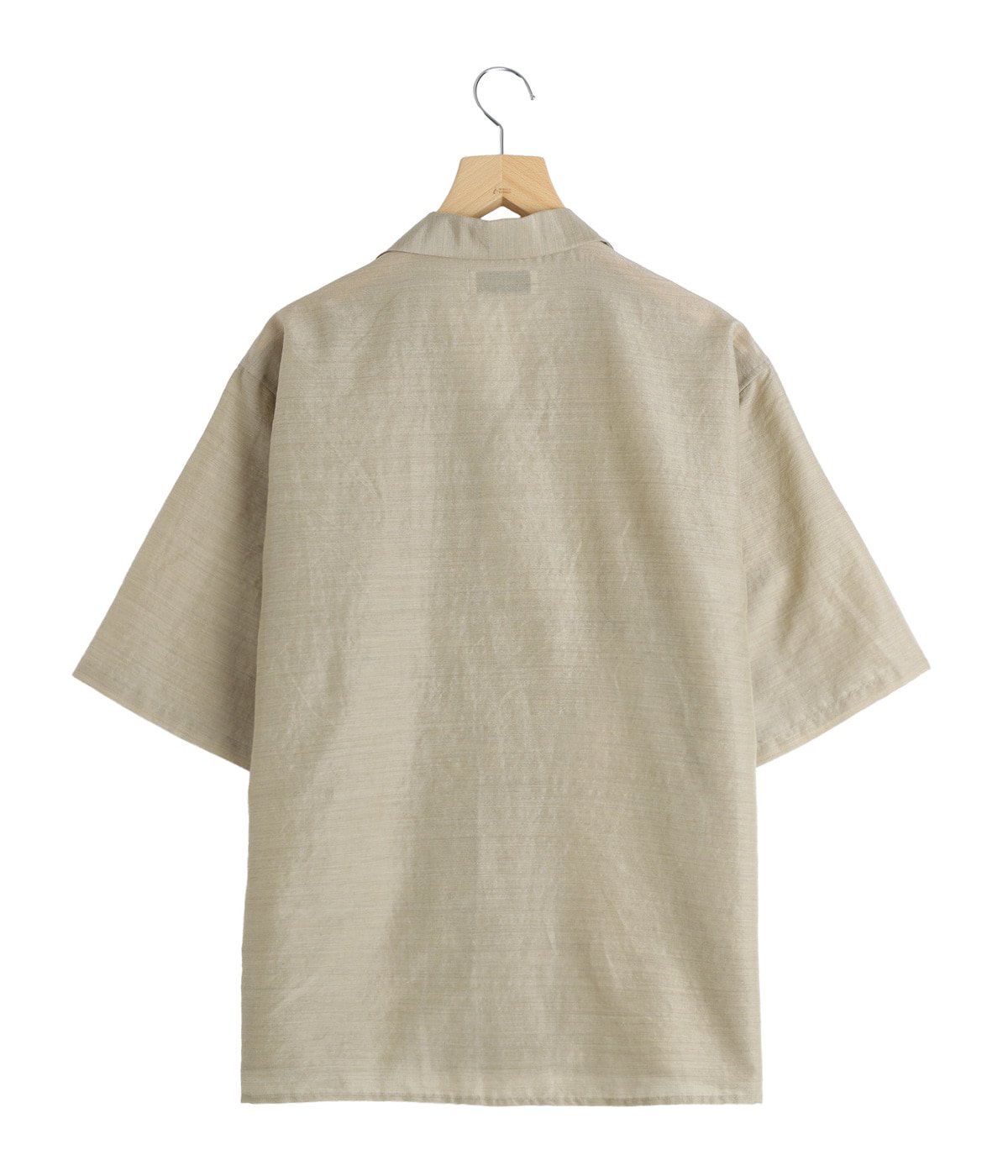 OPEN COLLAR S/S SHIRT -WOOL SILK FEATHER CLOTH- | marka OPEN COLLAR S/S SHIRT -WOOL SILK FEATHER CLOTH- | marka
