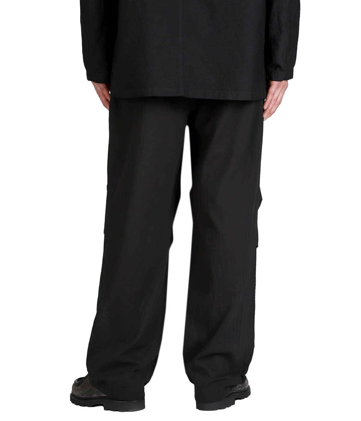 KNEE TUCK PANTS -ORGANIC COTTON HIGH TWISTED DOBBY CLOTH- | marka