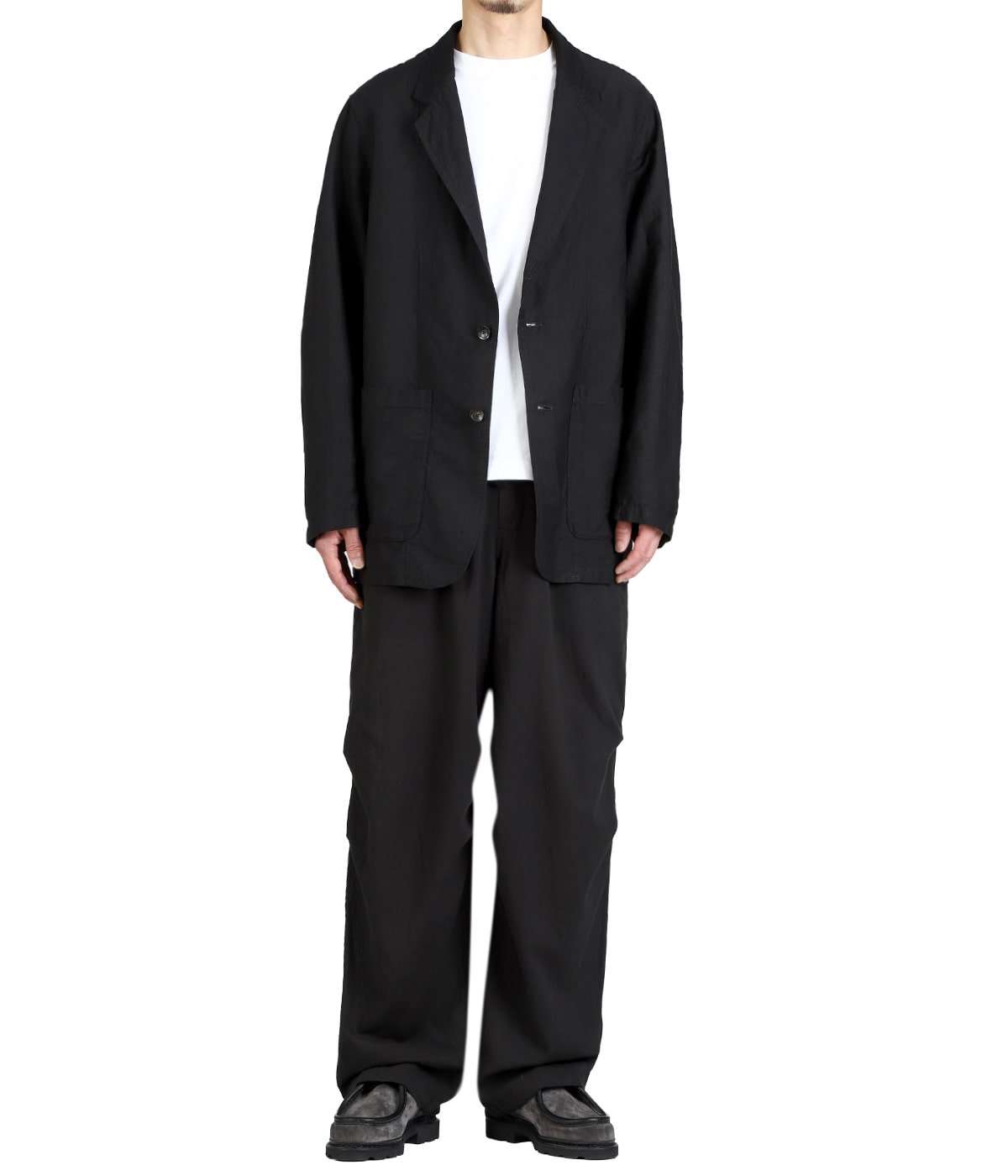 KNEE TUCK PANTS -ORGANIC COTTON HIGH TWISTED DOBBY CLOTH- | marka