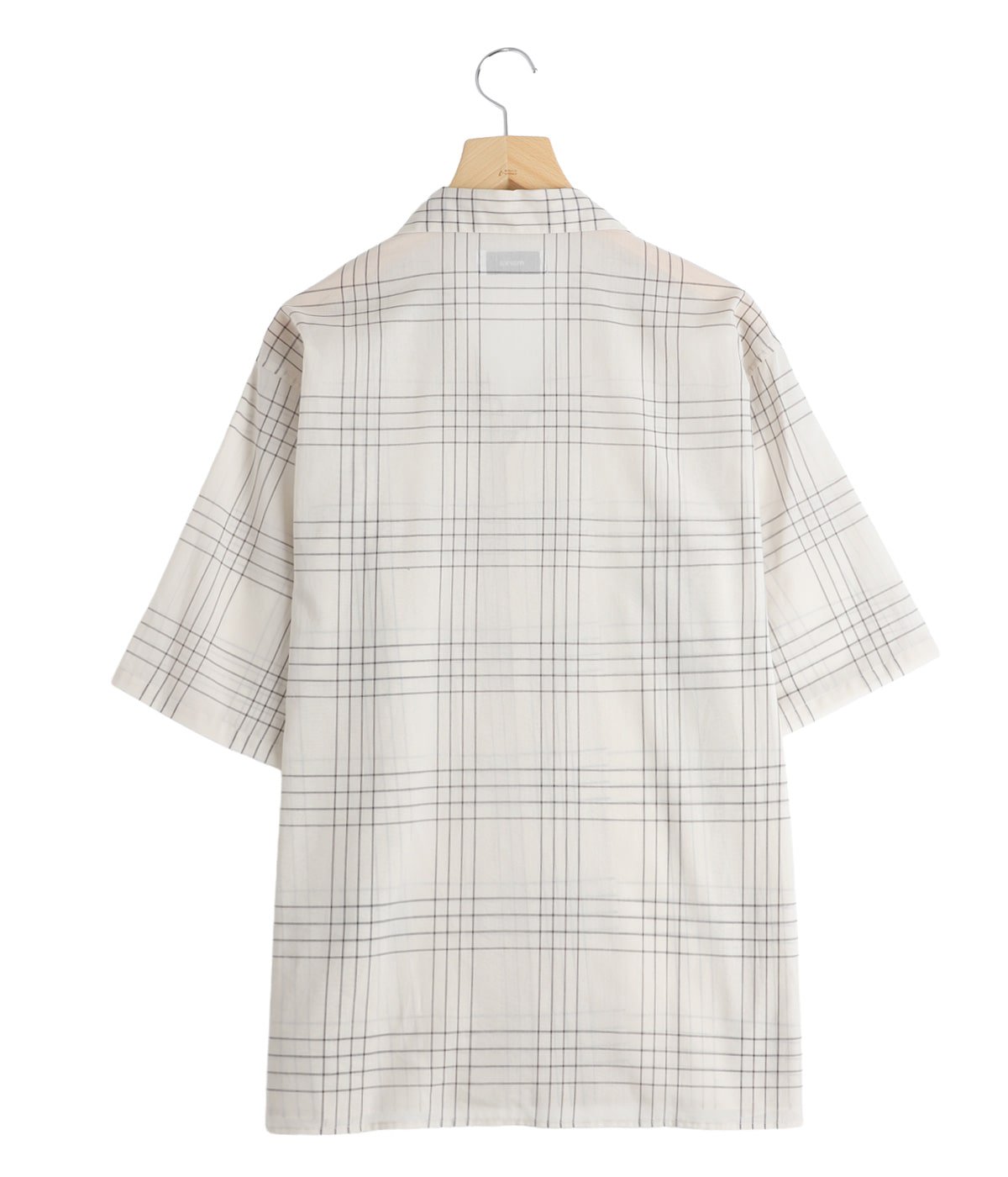 OPEN COLLAR S/S SHIRT -60/1 ORGANIC COTTON HIGH TWISTED LOAN