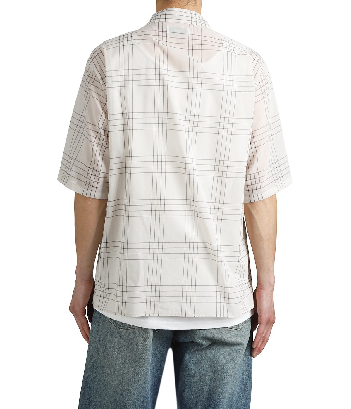 OPEN COLLAR S/S SHIRT -60/1 ORGANIC COTTON HIGH TWISTED LOAN