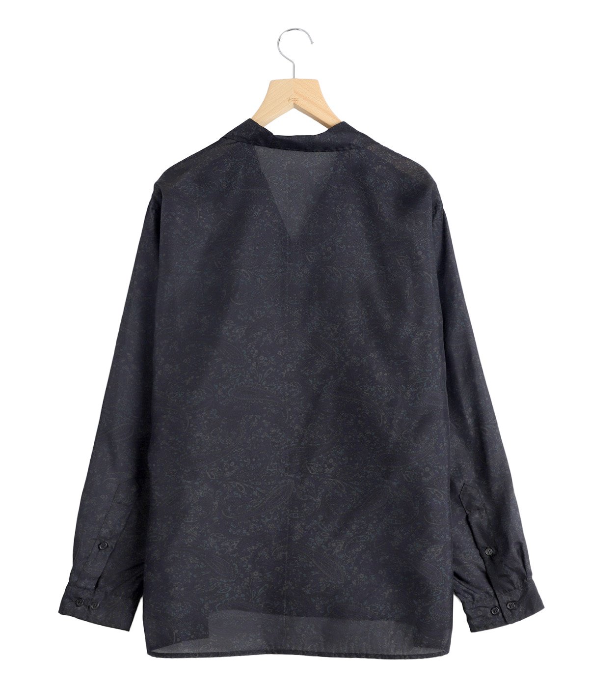 SILK OPEN COLLAR L/S SHIRT -HABUTAE SILK- | marka(マーカ