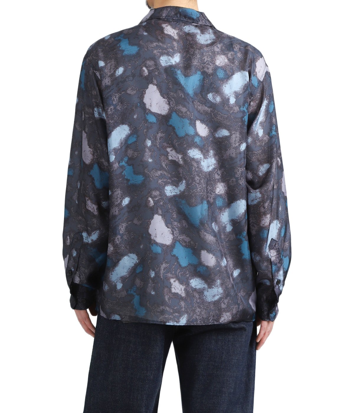 SILK OPEN COLLAR L/S SHIRT -HABUTAE SILK- | marka(マーカ