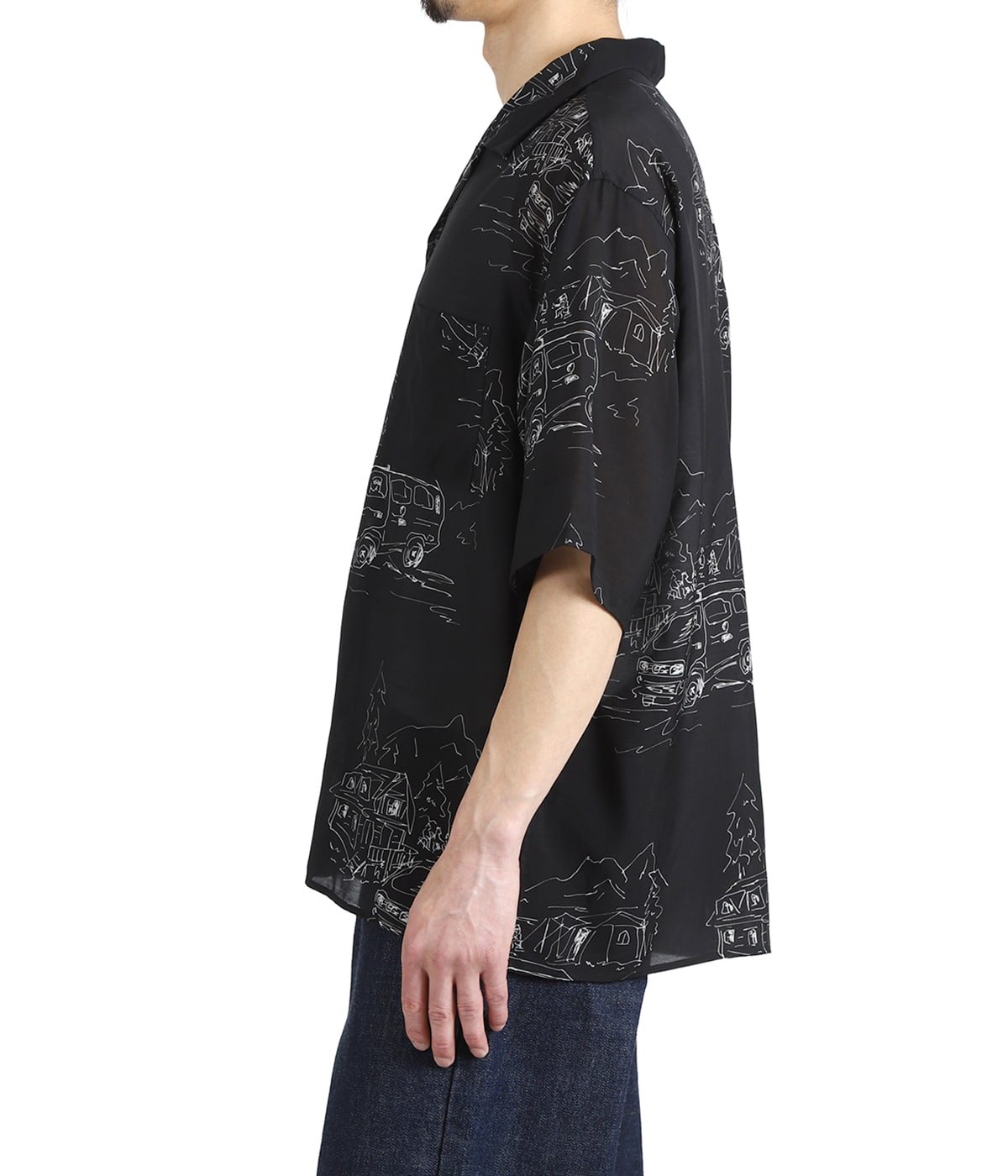やま出品 OPEN COLLAR S/S SHIRT -CUPRO SILK LAWN- | marka(マーカ) / トップス