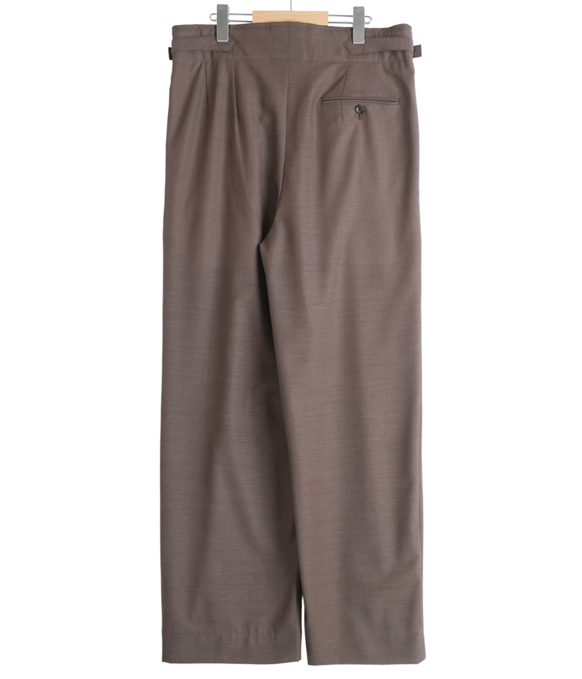TWO TUCK MILITARY TROUSERS -WOOL HIGH TWIST TROPICAL- | marka