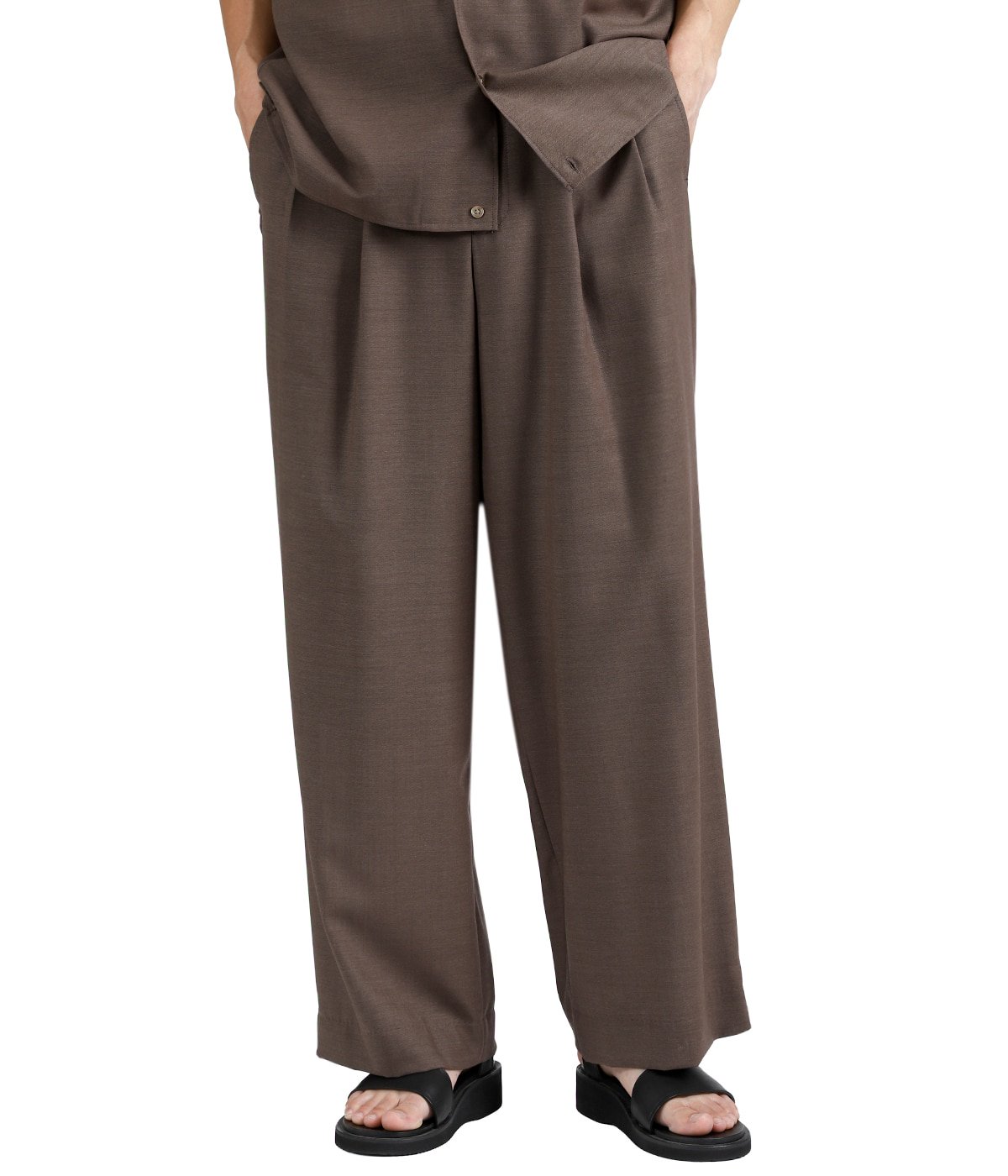 marka / マーカ　ウールスラックス TWO TUCK MILITARY TROUSERS -WOOL HIGH TWIST TROPICAL- | marka