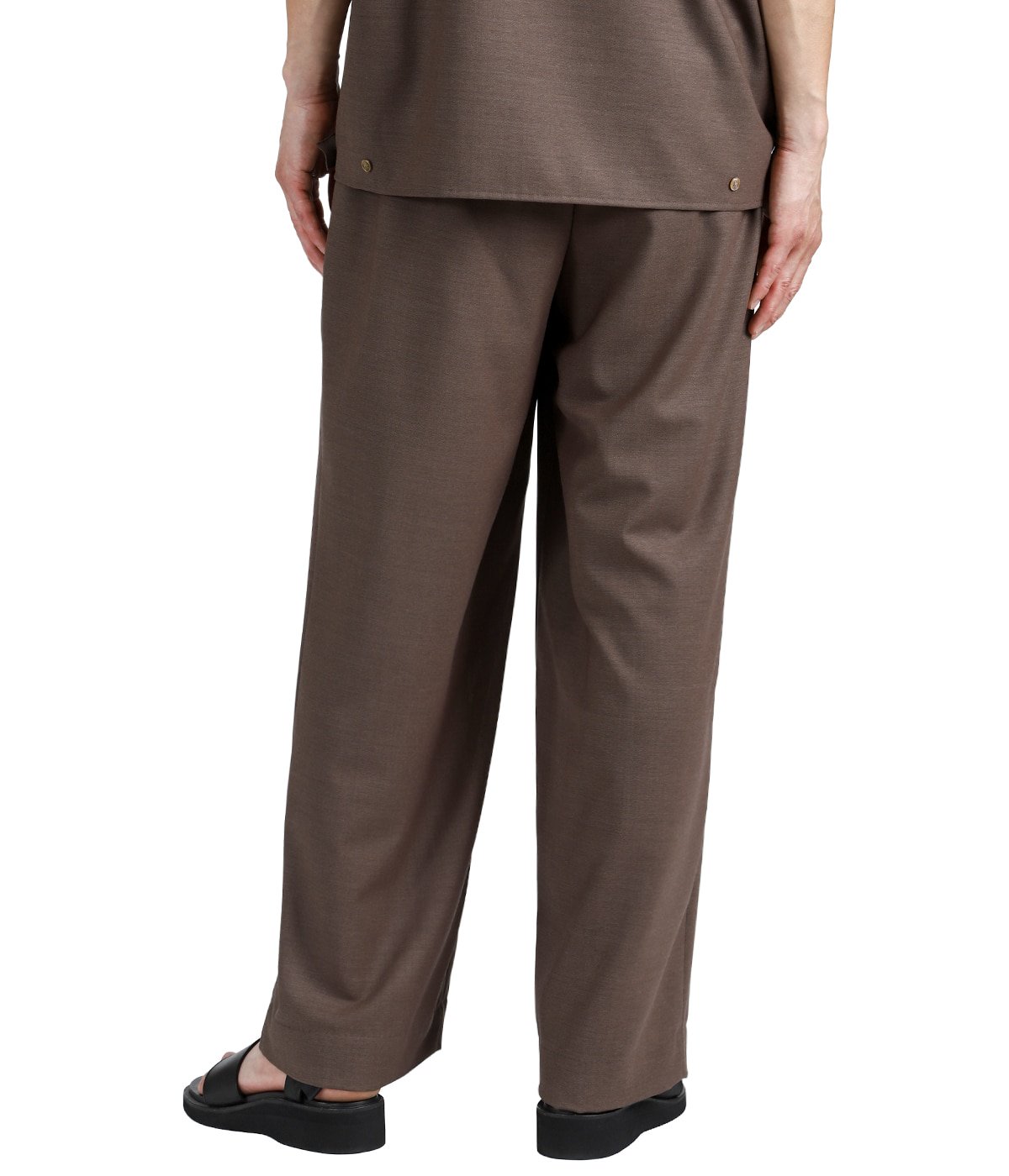 TWO TUCK MILITARY TROUSERS -WOOL HIGH TWIST TROPICAL- | marka