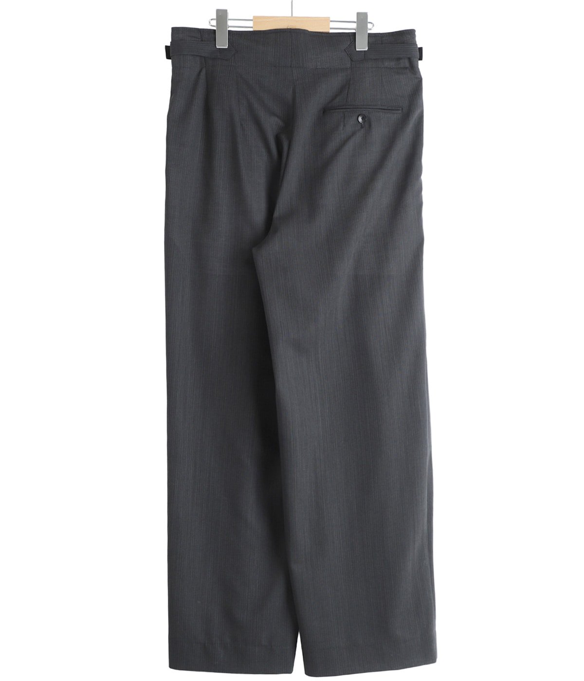 TWO TUCK MILITARY TROUSERS -WOOL HIGH TWIST TROPICAL- | marka