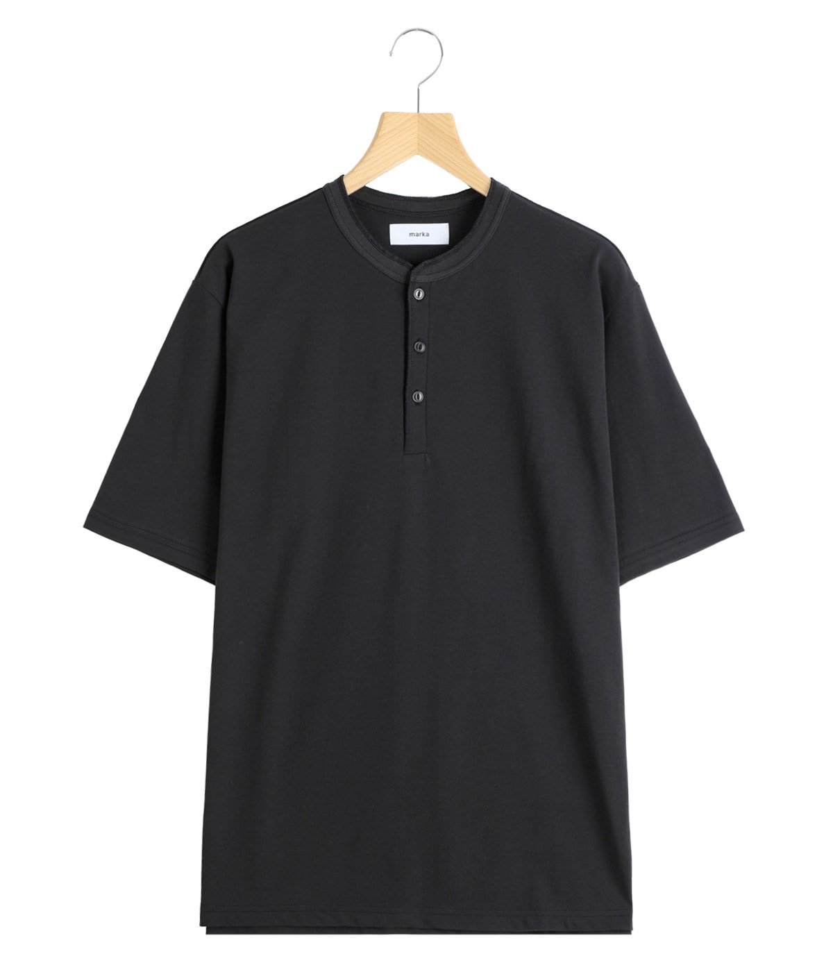 HENLEY NECK TEE -ORGANIC COTTON OPEN-END YARN KNIT- | marka(マーカ
