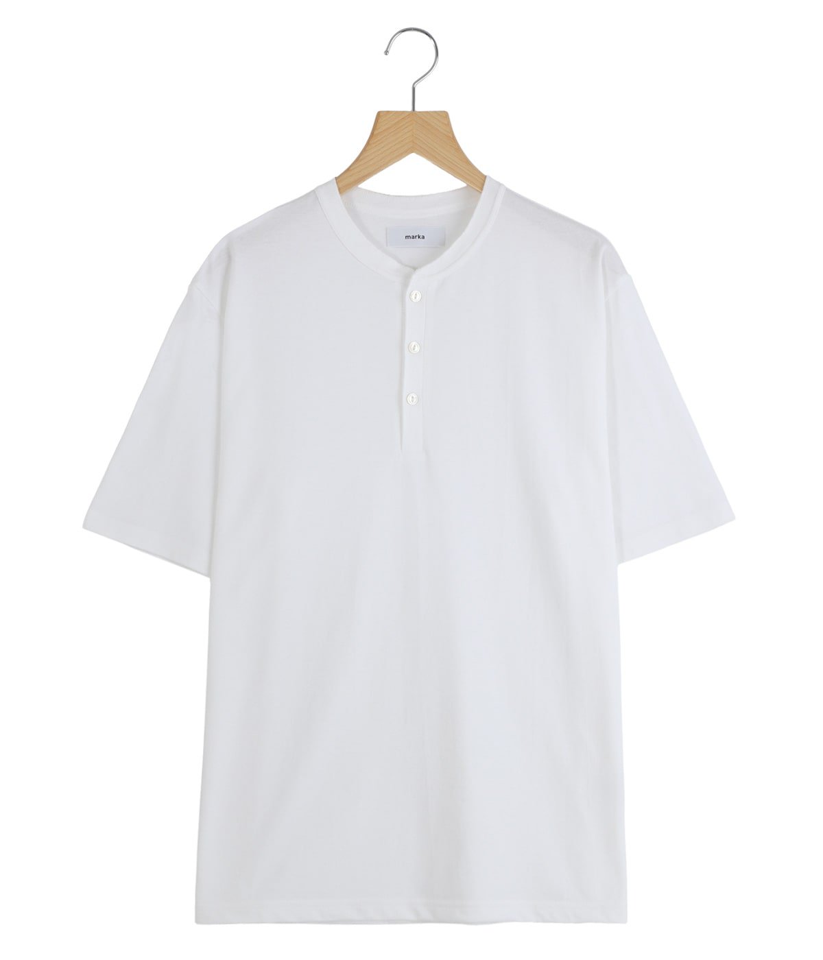 HENLEY NECK TEE -ORGANIC COTTON OPEN-END YARN KNIT- | marka(マーカ