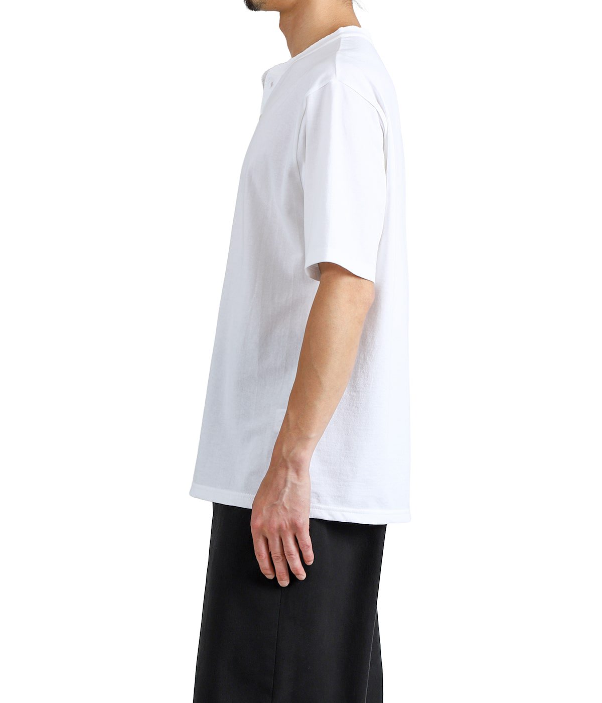 HENLEY NECK TEE -ORGANIC COTTON OPEN-END YARN KNIT- | marka(マーカ