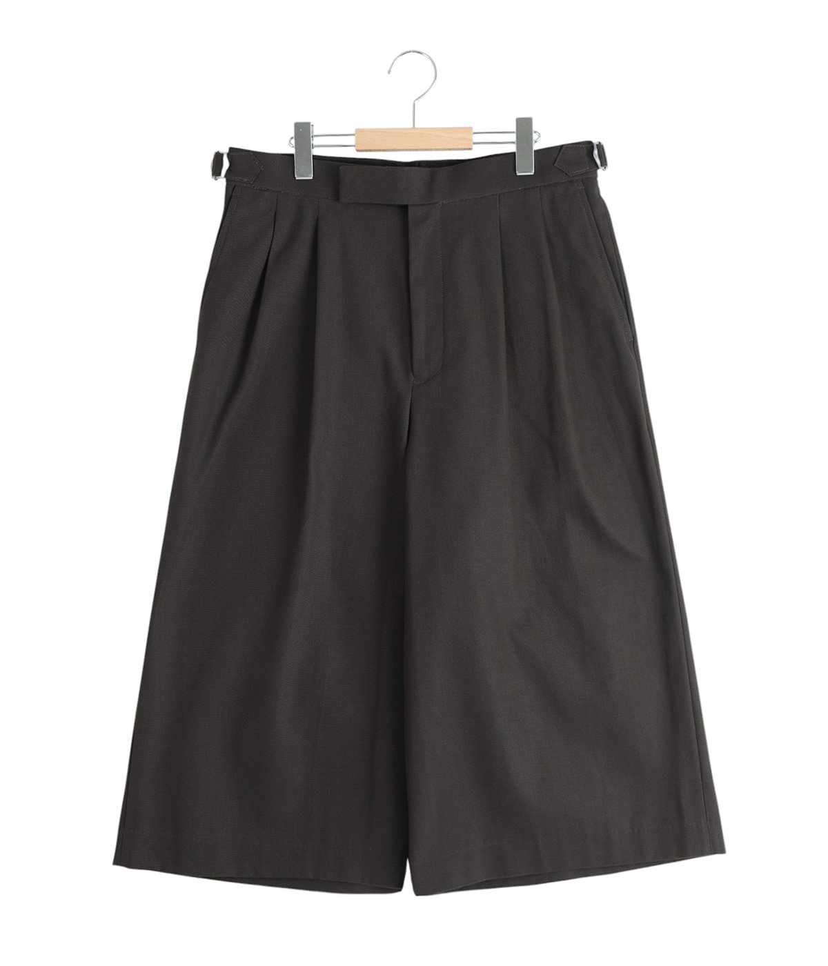 TWO TUCK CROPPED TROUSERS -ORGANIC COTTON GABARDINE- | marka