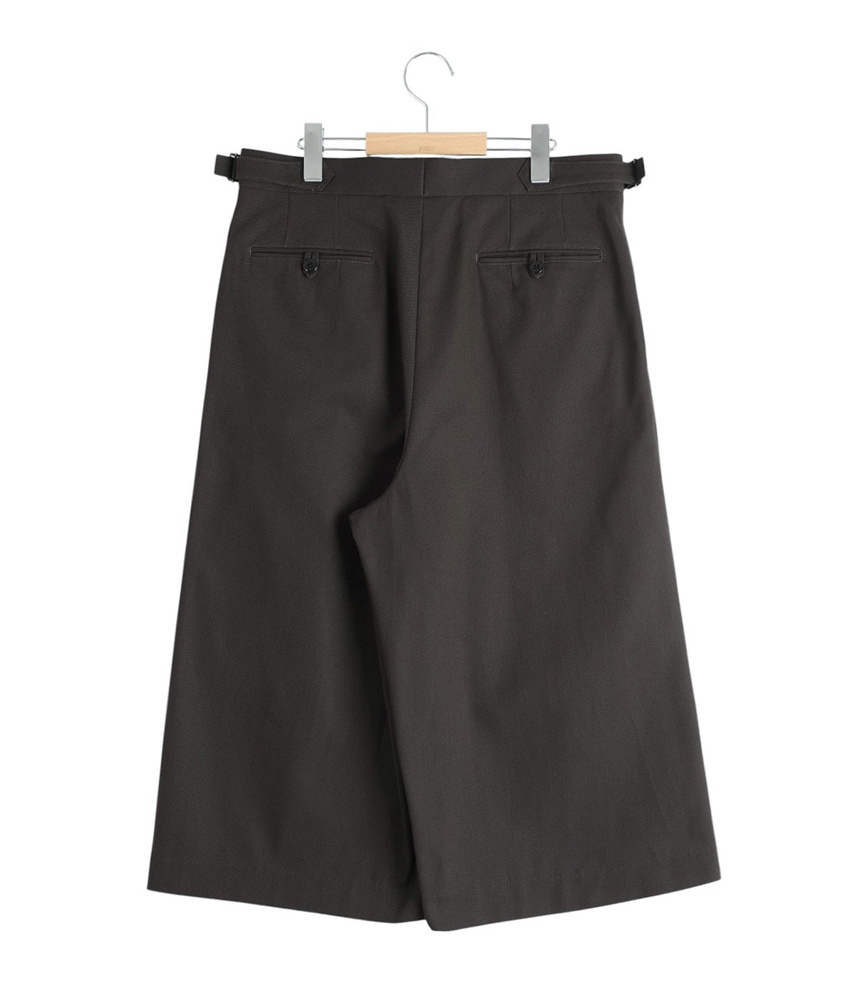 TWO TUCK CROPPED TROUSERS -ORGANIC COTTON GABARDINE- | marka